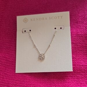 Kendra Scott Silver Crystal Cluster Necklace - Silver